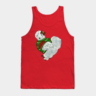 Splash Silkie Chicken In An Ugly Christmas Sweater & Bow Tank Top